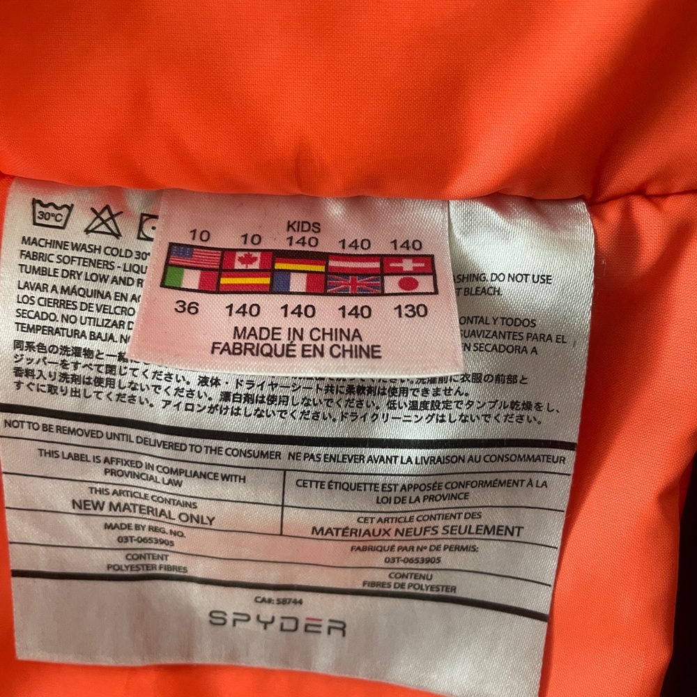 Spyder Kids Ski Jacket Size 10 - Picture 3 of 9